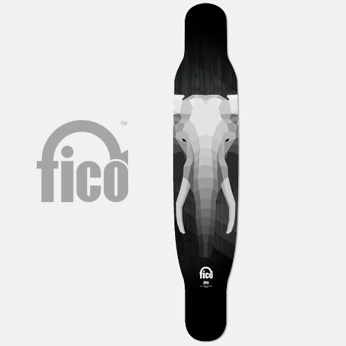 [돌돌] fico_Longboard_14 익스트림 낚시 브랜드 피코 물고기 캐릭터 그래픽 디자인 그래피티 롱보드 스티커 스킨 데칼