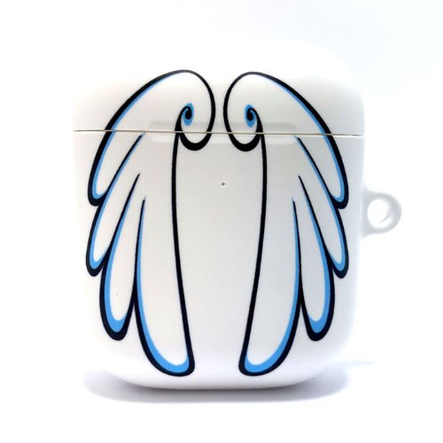 [돌돌컴퍼니] WING-FREVI-AirPods-case-01 검은 원숭이 천사 프레비 날개 그래피티 캐릭터 그래픽 디자인 돌돌 디자이너 에어팟 케이스