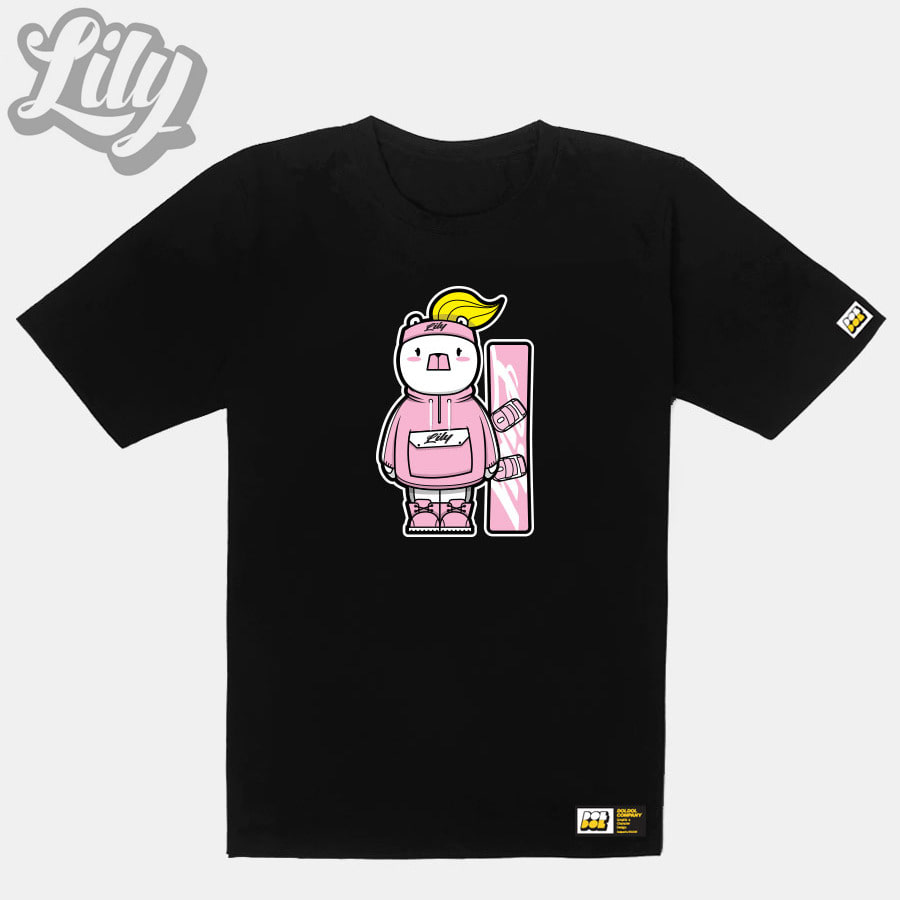 [돌돌] Lily-tshirts-03 러블리 릴리 여자 북극곰 스노우보드 선수 익스트림 캐릭터 그래픽 디자인 티셔츠 티