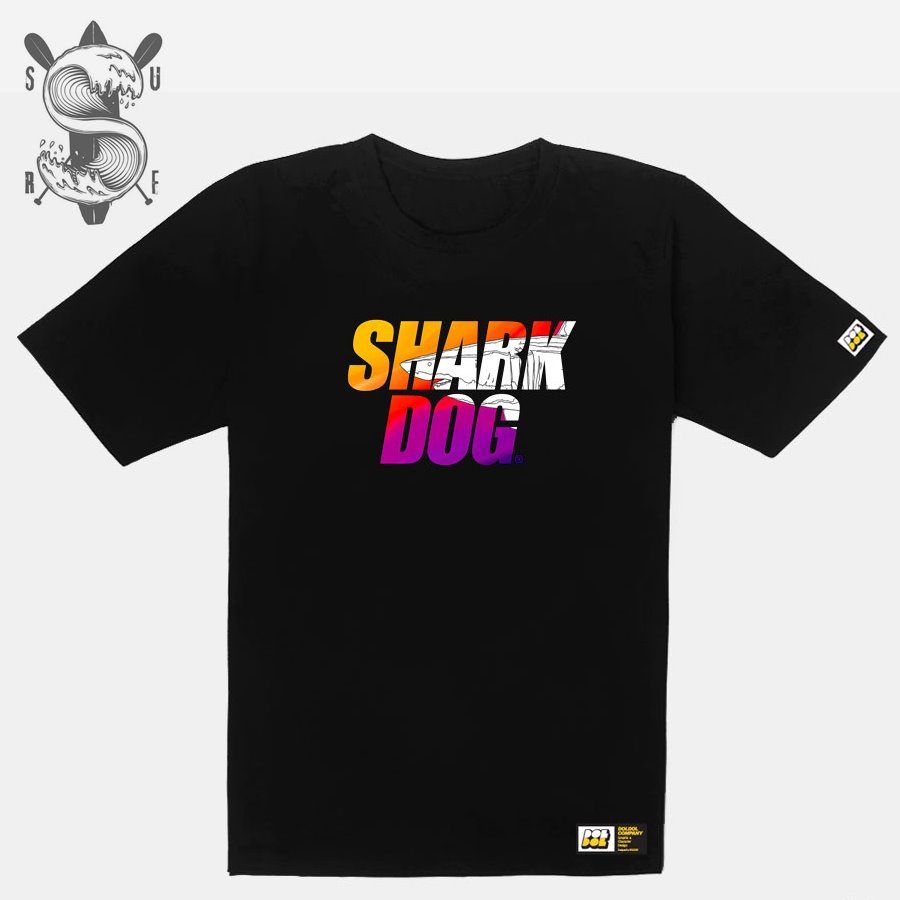 [돌돌] SHARK DOG_tshirts-182 샤크독 서프 하와이 여름 서핑 불독 강아지 캐릭터 그래픽 디자인 티셔츠 반팔티