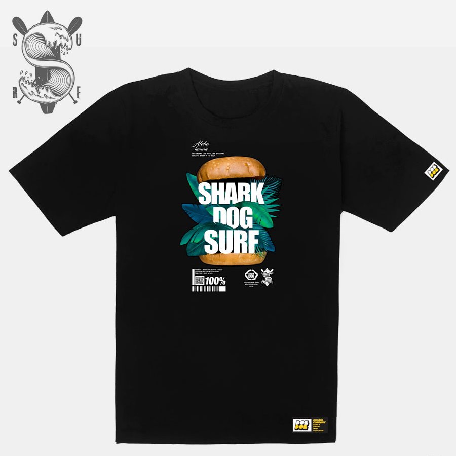 [돌돌] SHARK DOG_tshirts-169 샤크독 서프 하와이 여름 서핑 불독 강아지 캐릭터 그래픽 디자인 티셔츠 반팔티