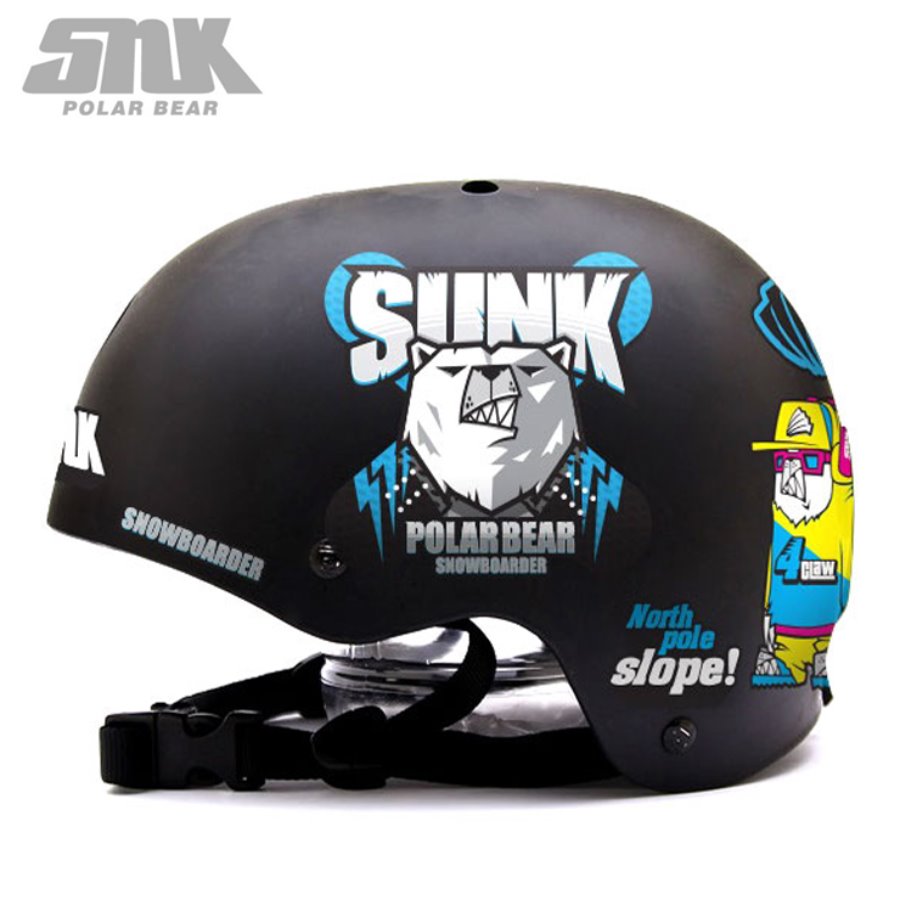 [돌돌] 0017-SNUK-Helmet-07 북극곰 스노우보더 스누크 스노우보드 헬멧 튜닝 스티커 스킨 데칼 그래피커