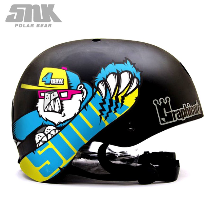 [돌돌] 0017-SNUK-Helmet-08 북극곰 스노우보더 스누크 스노우보드 헬멧 튜닝 스티커 스킨 데칼 그래피커