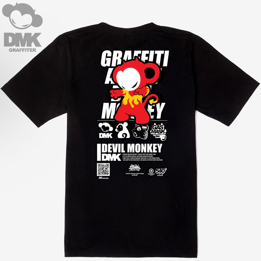 [돌돌] DMK_T-shirts_71 그래피티 아티스트 데빌몽키 DMK 사이버펑크 스타일 캐릭터 그래픽 디자인 티셔츠 반팔티 티