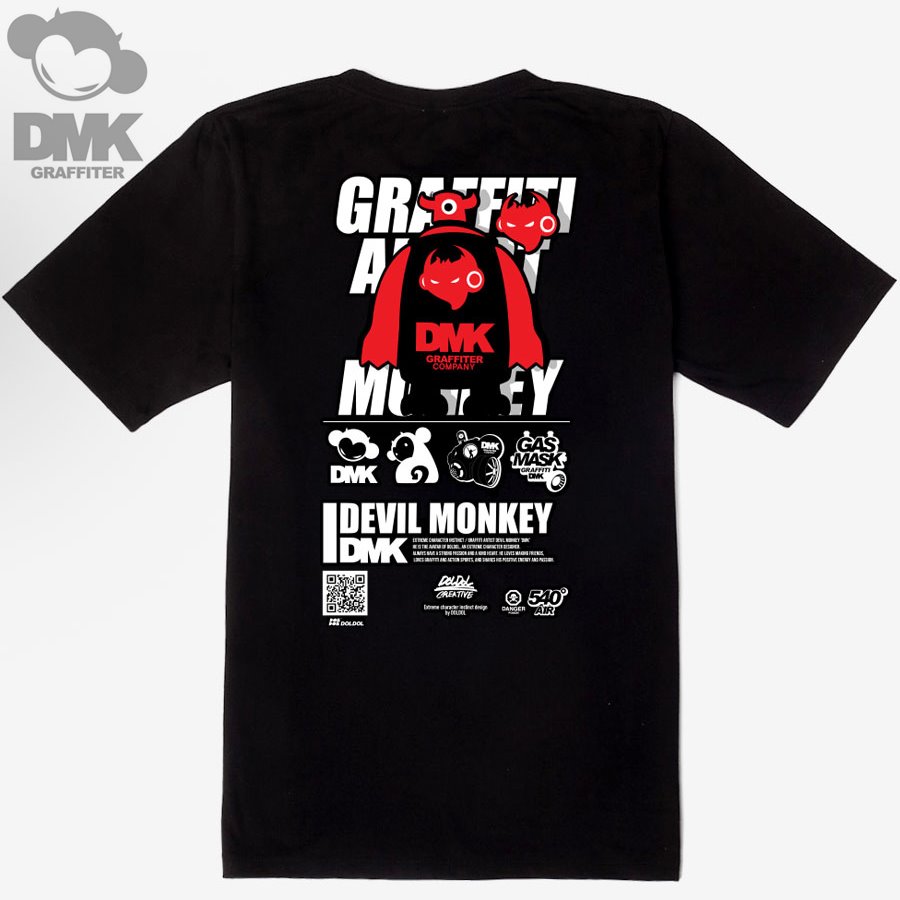 [돌돌] DMK_T-shirts_77 그래피티 아티스트 데빌몽키 DMK 사이버펑크 스타일 캐릭터 그래픽 디자인 티셔츠 반팔티 티