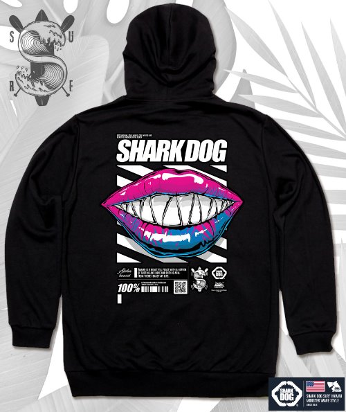 [돌돌컴퍼니] SHARK-DOG-HOODY-209 샤크독 서핑 하와이 캐릭터 그래픽 디자인 그래피티 후드티 후디