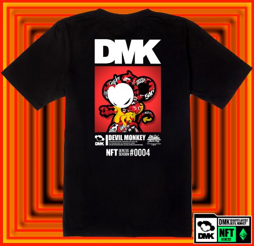[돌돌] DMK_T-shirts_119 그래피티 아티스트 데빌몽키 DMK NFT 캐릭터 그래픽 디자인 티셔츠 반팔티 티