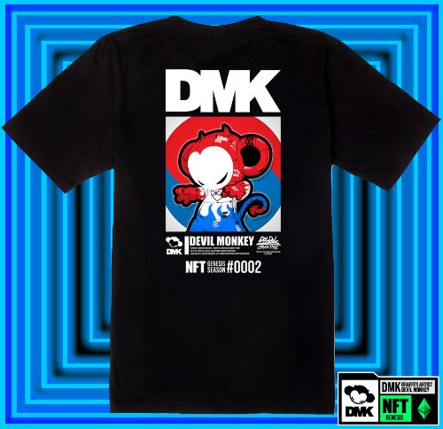 [돌돌] DMK_T-shirts_117 그래피티 아티스트 데빌몽키 DMK NFT 캐릭터 그래픽 디자인 티셔츠 반팔티 티