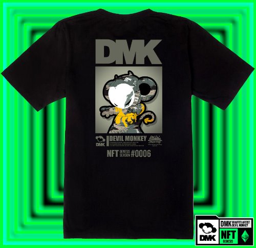 [돌돌] DMK_T-shirts_121 그래피티 아티스트 데빌몽키 DMK NFT 캐릭터 그래픽 디자인 티셔츠 반팔티 티