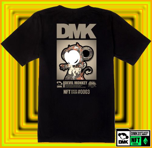 [돌돌] DMK_T-shirts_118 그래피티 아티스트 데빌몽키 DMK NFT 캐릭터 그래픽 디자인 티셔츠 반팔티 티