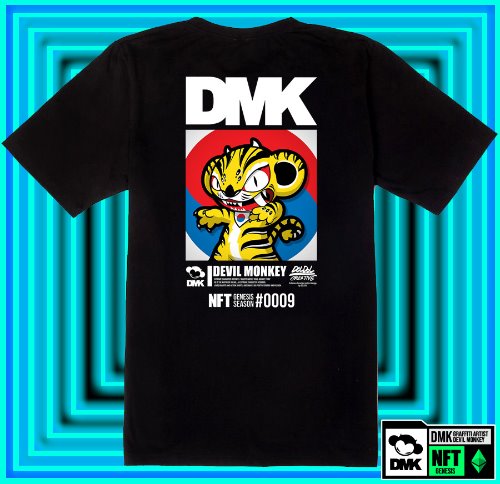 [돌돌] DMK_T-shirts_124 그래피티 아티스트 데빌몽키 DMK NFT 캐릭터 그래픽 디자인 티셔츠 반팔티 티