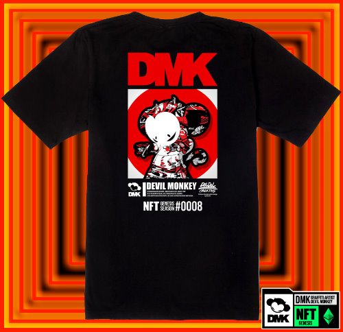 [돌돌] DMK_T-shirts_123 그래피티 아티스트 데빌몽키 DMK NFT 캐릭터 그래픽 디자인 티셔츠 반팔티 티