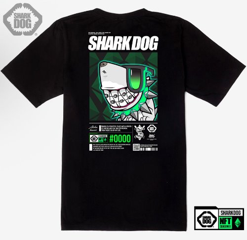 [돌돌컴퍼니] SHARK DOG_tshirts-299 샤크독 서핑 NFT PFP 캐릭터 그래픽 디자인 티셔츠 반팔티
