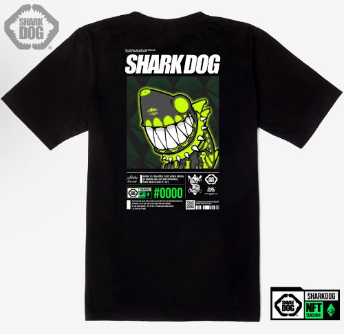 [돌돌컴퍼니] SHARK DOG_tshirts-286 샤크독 서핑 NFT PFP 캐릭터 그래픽 디자인 티셔츠 반팔티