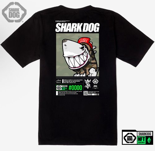 [돌돌컴퍼니] SHARK DOG_tshirts-297 샤크독 서핑 NFT PFP 캐릭터 그래픽 디자인 티셔츠 반팔티