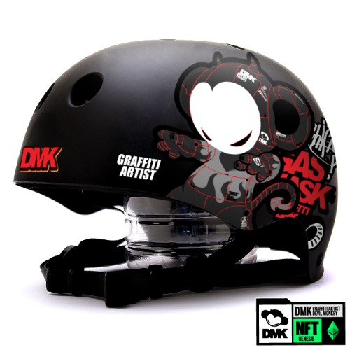 [돌돌] 0008-DMK-Helmet-28 그래피티 아티스트 데빌몽키 dmk 스노우보드 오토바이 헬멧 튜닝 스티커 스킨 데칼 그래피커