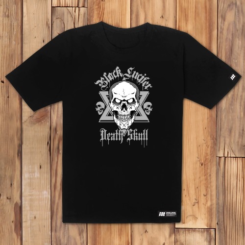 [돌돌] Black Lucifer_T_06  블랙루시퍼 데스스컬 해골 타투 캐릭터 티셔츠