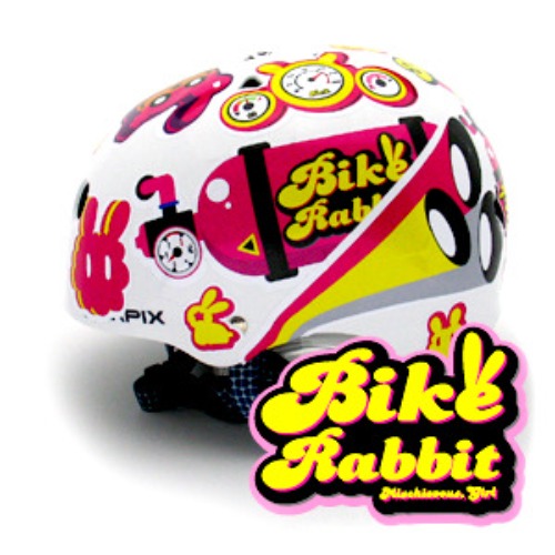 [그래피커] 0005-Bike Rabbit-Helmet-01  바빗런 토끼 스노우보드 헬멧 튜닝 스티커 스킨 데칼