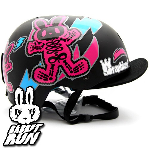 [그래피커] 0005-Bike Rabbit-Helmet-10  바빗런 토끼 스노우보드 헬멧 튜닝 스티커 스킨 데칼