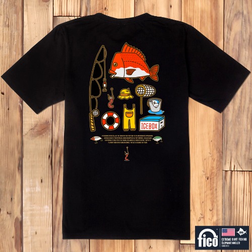 [돌돌] FICO-tshirts-145 익스트림 낚시 브랜드 피코 시즌2 한국 어종 캐릭터 그래픽 디자인 티셔츠 반팔티