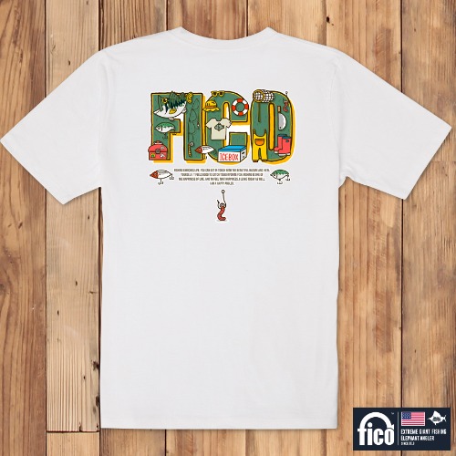 [돌돌] FICO-tshirts-103 익스트림 낚시 브랜드 피코 시즌2 한국 어종 캐릭터 그래픽 디자인 티셔츠 반팔티