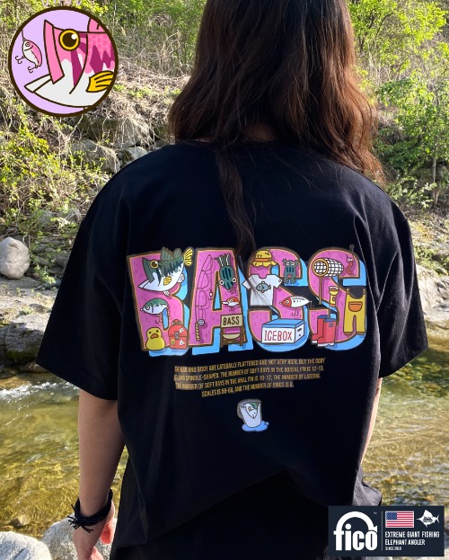 [돌돌] FICO-tshirts-141 익스트림 낚시 브랜드 피코 시즌2 한국 어종 캐릭터 그래픽 디자인 티셔츠 반팔티