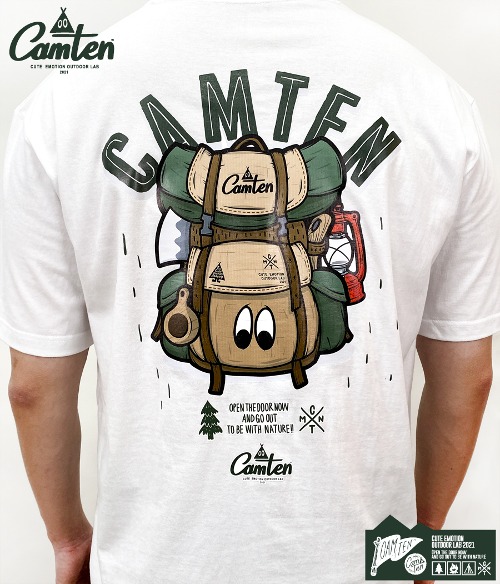 [캠텐] Camten-tshirts-01 감성 캠핑 브랜드 캠텐 캐릭터 그래픽 티셔츠 반팔티