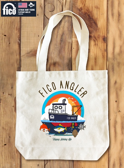 [돌돌컴퍼니] fico-canvas-bag-13 익스트림 낚시 브랜드 fico 피코 캐릭터 디자인 그래픽 컨버스백 에코백 패션 가방