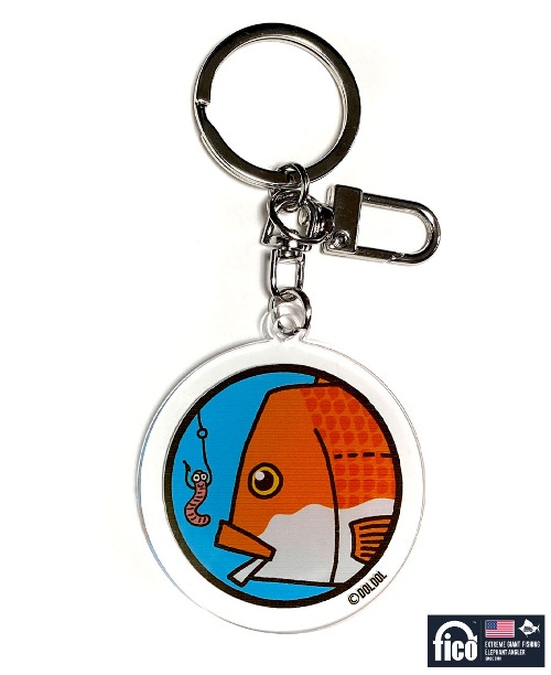 [돌돌컴퍼니] fico-keyring-21 익스트림 낚시 브랜드 &#039;피코&#039; 시즌2 어복 캐릭터 물고기 아크릴 키링 열쇠고리 키홀더