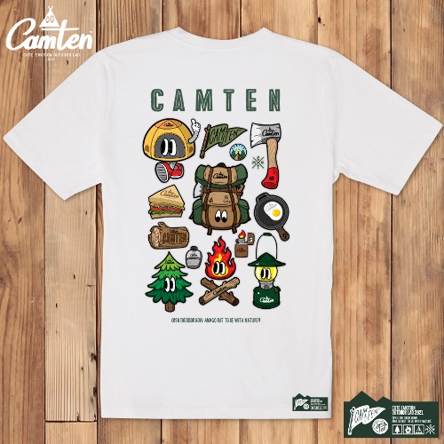 [캠텐] Camten-tshirts-85 감성 캠핑 브랜드 캠텐 캐릭터 그래픽 티셔츠 반팔티