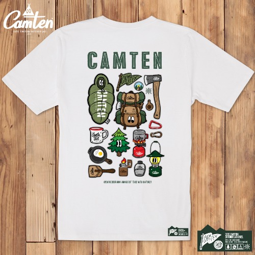 [캠텐] Camten-tshirts-82 감성 캠핑 브랜드 캠텐 캐릭터 그래픽 티셔츠 반팔티
