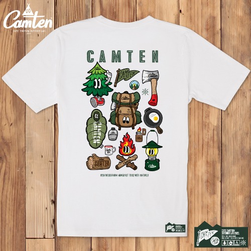 [캠텐] Camten-tshirts-87 감성 캠핑 브랜드 캠텐 캐릭터 그래픽 티셔츠 반팔티