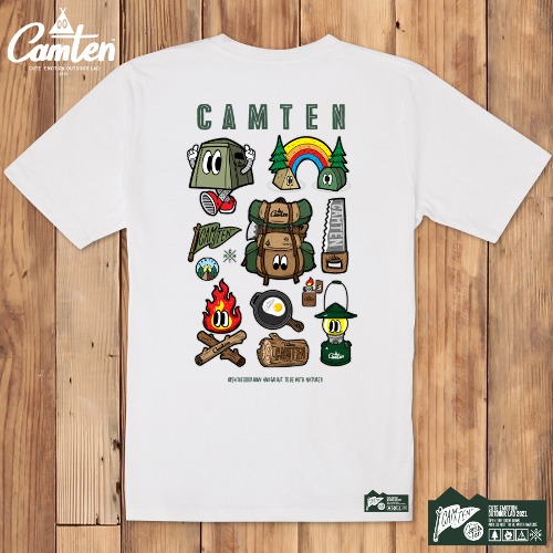 [캠텐] Camten-tshirts-86 감성 캠핑 브랜드 캠텐 캐릭터 그래픽 티셔츠 반팔티