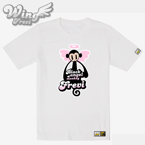 [돌돌] Wing-frevi_T-shirts_06 윙프레비 천사 원숭이 캐릭터 티셔츠 