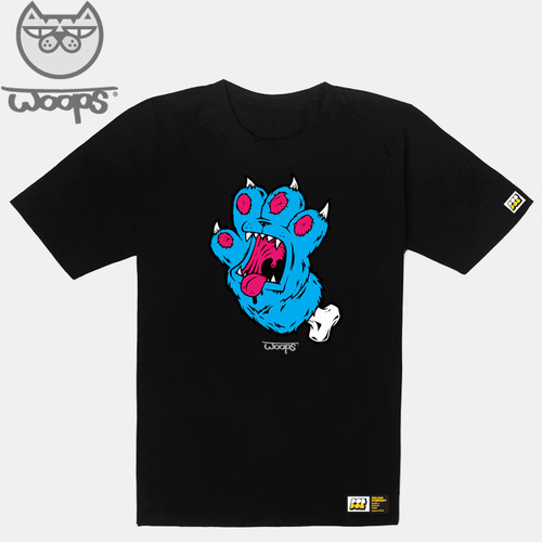 [돌돌] WOOPS-T-62 스케이트보드 타는 고양이 웁스 캐릭터 티셔츠 