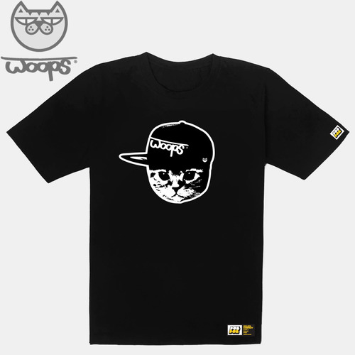[돌돌] WOOPS-T-69 웁스 고양이 스케이트보드 캐릭터 티셔츠 