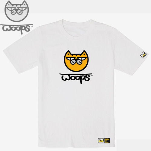 [돌돌] WOOPS-T-71 웁스 고양이 스케이트보드 캐릭터 티셔츠 