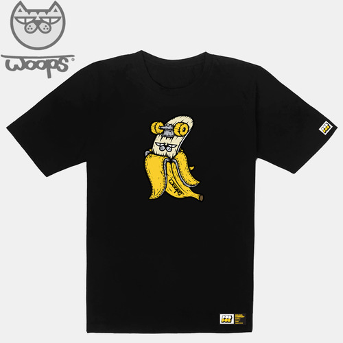 [돌돌] WOOPS-T-74 웁스 고양이 스케이트보드 캐릭터 티셔츠 