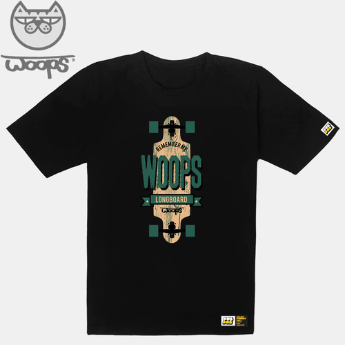 [돌돌] WOOPS-T-86 웁스 고양이 스케이트보드 캐릭터 티셔츠 