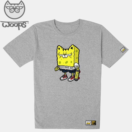 [돌돌] WOOPS-T-92 웁스 고양이 스케이트보드 캐릭터 티셔츠 