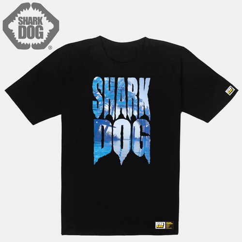 [돌돌컴퍼니] SHARK DOG-T-58 여름 서핑 불독 강아지 샤크독 캐릭터 디자인 티셔츠 