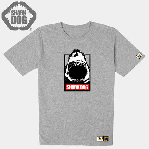[돌돌컴퍼니] SHARK DOG-T-81a 여름 서핑 불독 강아지 샤크독 캐릭터 디자인 티셔츠 