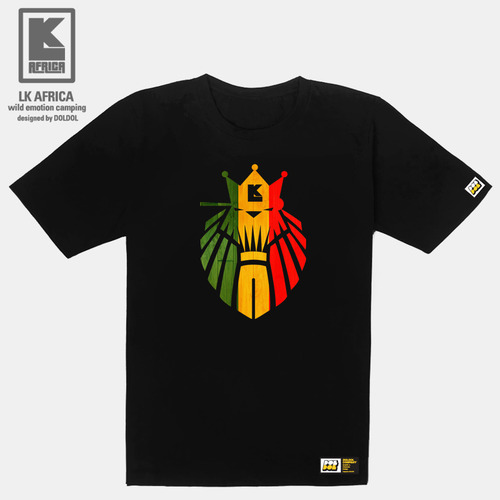 [돌돌컴퍼니] LK AFRICA-T-02 엘케이 아프리카 사자 그래피티 캐릭터 그래픽 디자인 캠핑 티셔츠