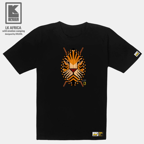 [돌돌컴퍼니] LK AFRICA-T-19 엘케이 아프리카 호랑이 타이거 그래피티 캐릭터 디자인 캠핑 티셔츠
