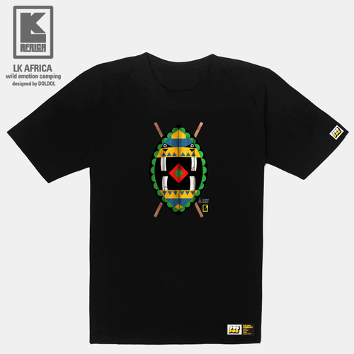 [돌돌컴퍼니] LK AFRICA-T-25 엘케이 아프리카 하마 그래피티 캐릭터 디자인 캠핑 티셔츠