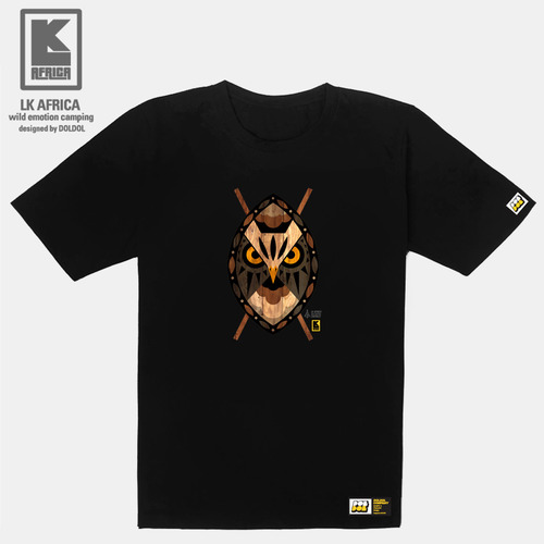 [돌돌컴퍼니] LK AFRICA-T-27 엘케이 아프리카 부엉이 OWL 그래피티 캐릭터 디자인 캠핑 티셔츠
