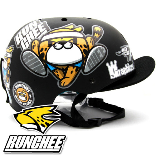 [그래피커] 0026-RUNCHEE-Helmet-03 런치 치타 헬멧 튜닝 스티커