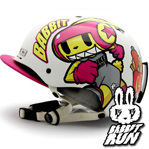 [그래피커] 0005-Bike Rabbit-Helmet-05  바빗런 토끼 헬멧 튜닝 스티커