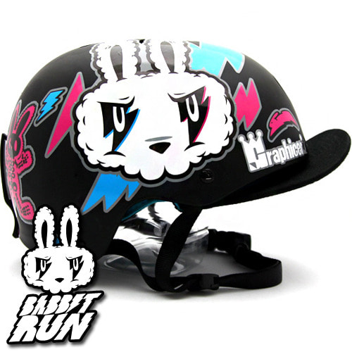 [그래피커] 0005-Bike Rabbit-Helmet-09  바빗런 토끼 헬멧 튜닝 스티커