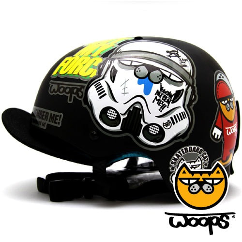 [그래피커] 0018-WOOPS-Helmet-08   헬멧 튜닝 스티커